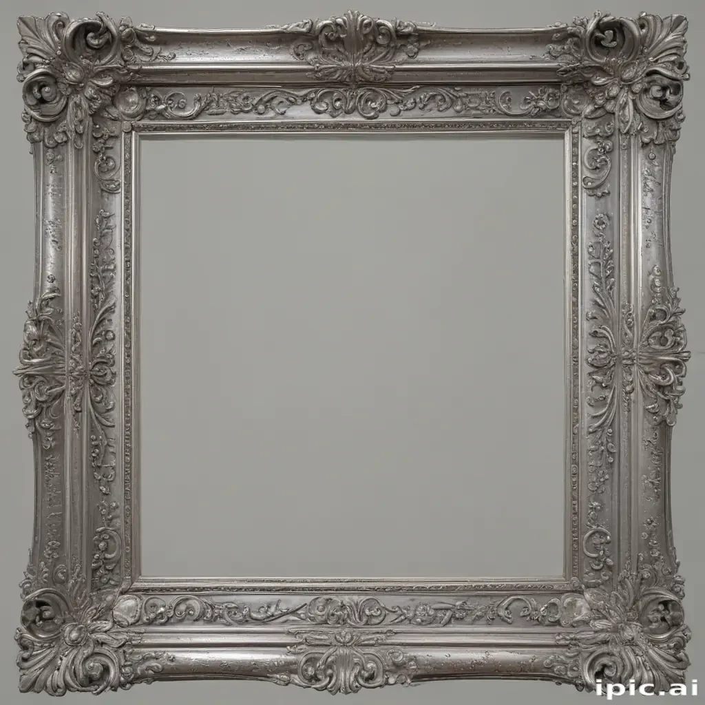 silver picture frame png
