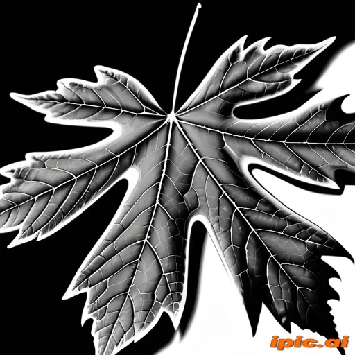 leaf images black and white