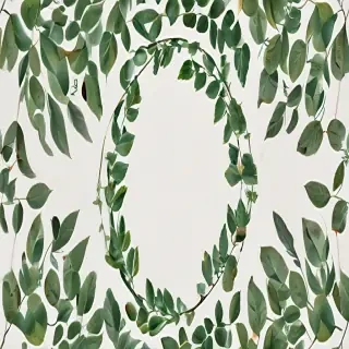 circle with leaves