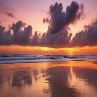 sunset on the beach backgrounds