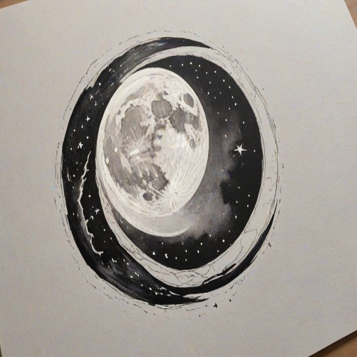 aesthetic moon drawings