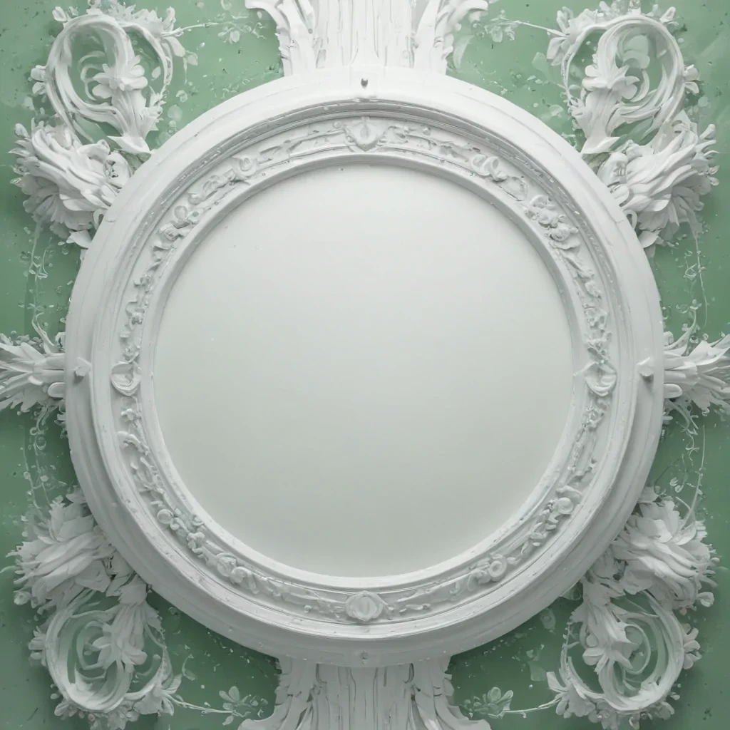 white and green background