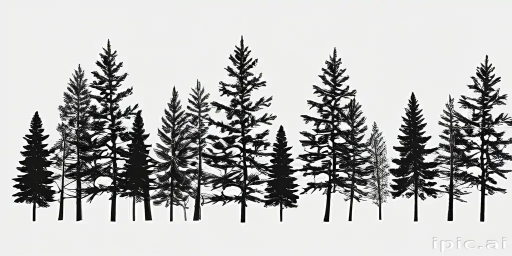 pine tree silhouette png