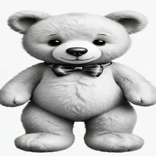 teddy bear clipart black and white