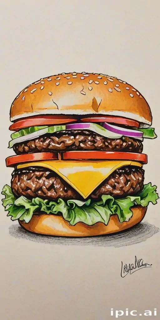 hamburger drawing