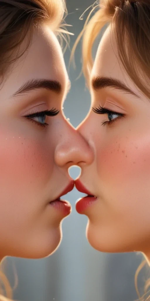 2 girls kissing