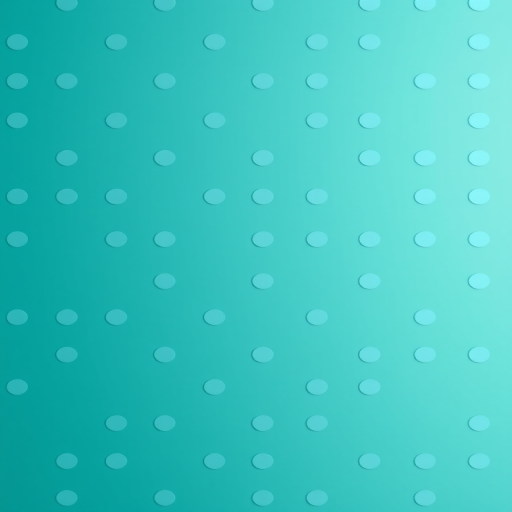 Generate a high-quality image of a teal background with evenly spaced light blue semi-circular dots, using a DSLR camera, 50mm lens, f/2.8 aperture, ISO 100, shot from a straight-on view in soft natural light.