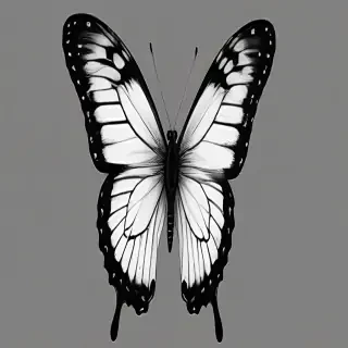 butterfly png black and white