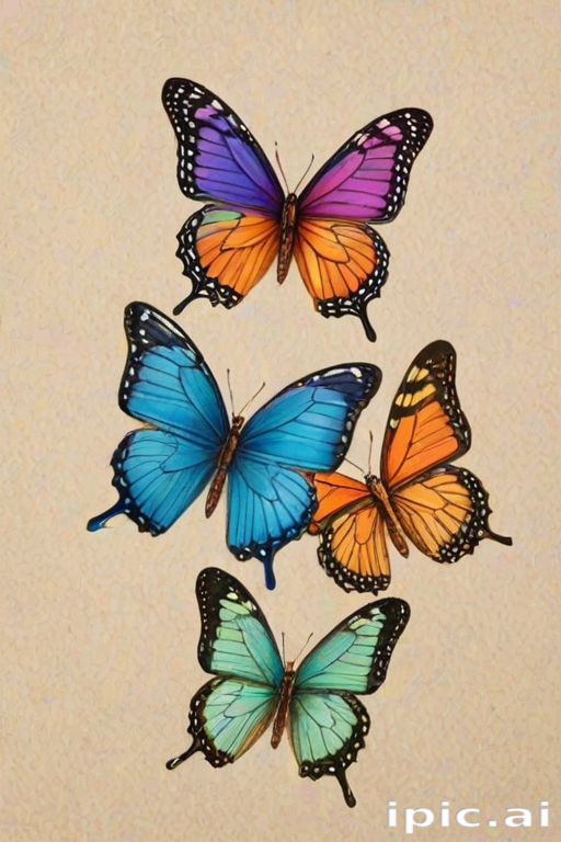 drawing butterflies
