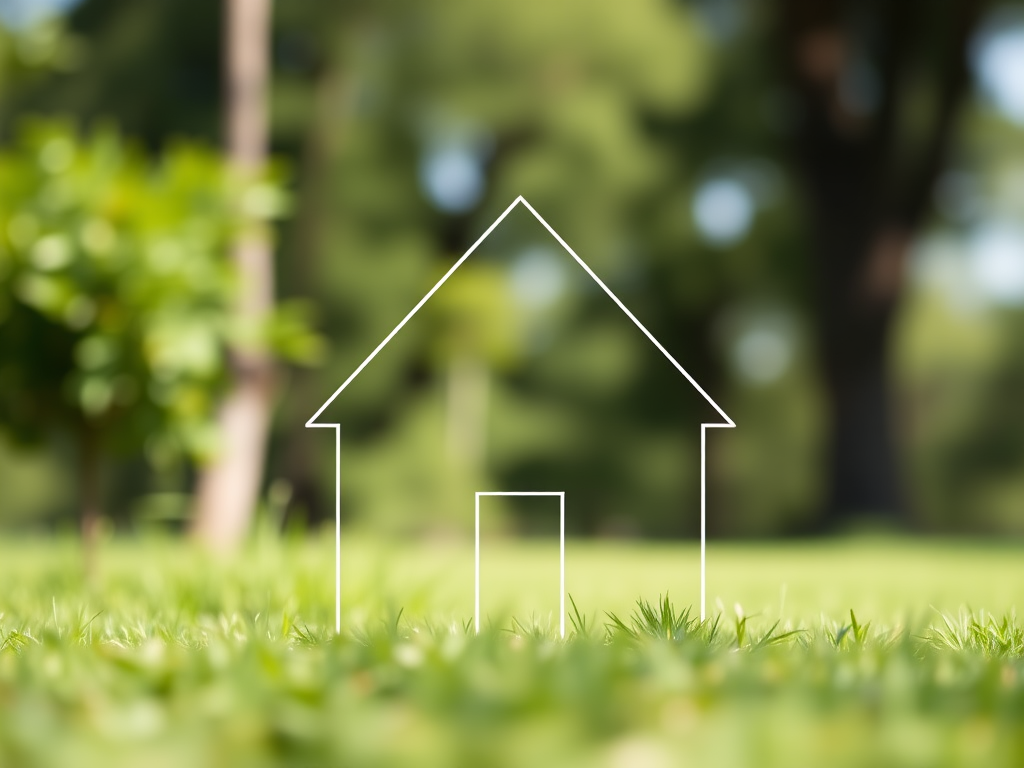 Generate a high-quality image of a simple house outline featuring a triangular roof, using a DSLR camera with a 50mm lens at f/8 aperture, ISO 100, shot in natural light from a slightly elevated angle for a clear perspective.