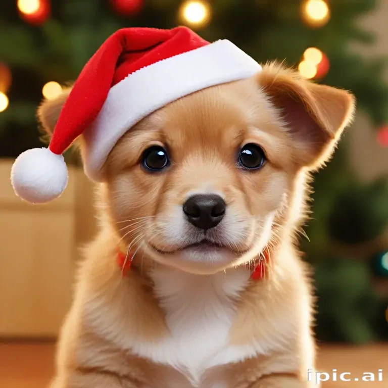 cute christmas dog wallpaper