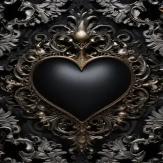 wallpaper black heart