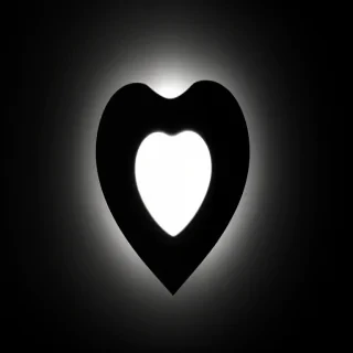heart with black background