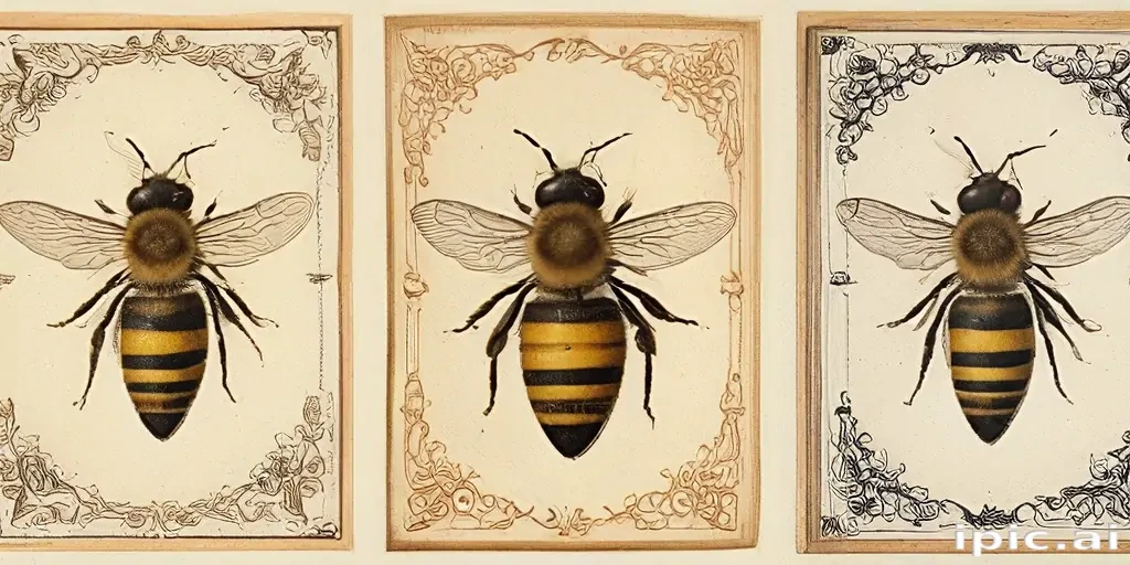 free vintage bee printables