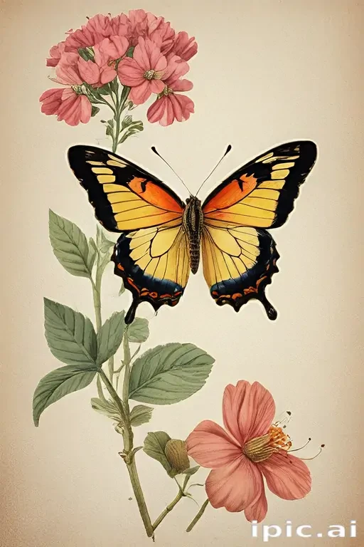 vintage butterfly illustration