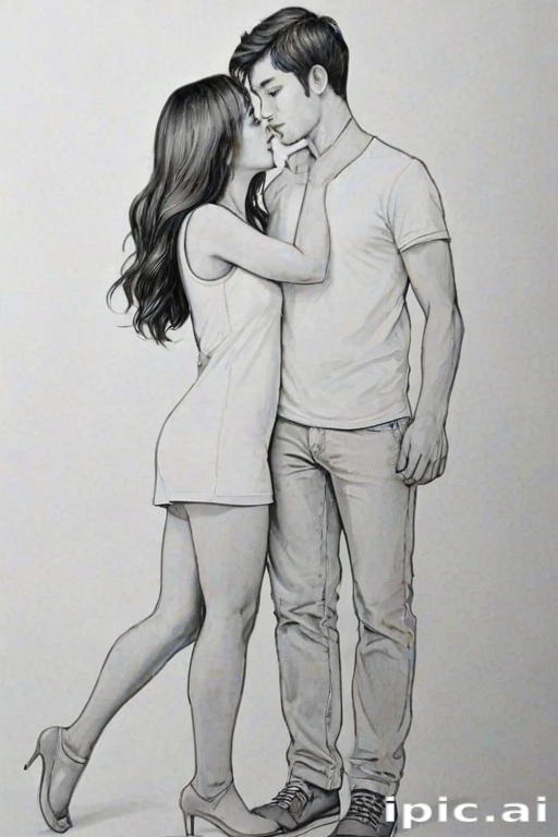 couples drawing poses