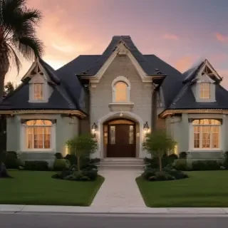 background of the house