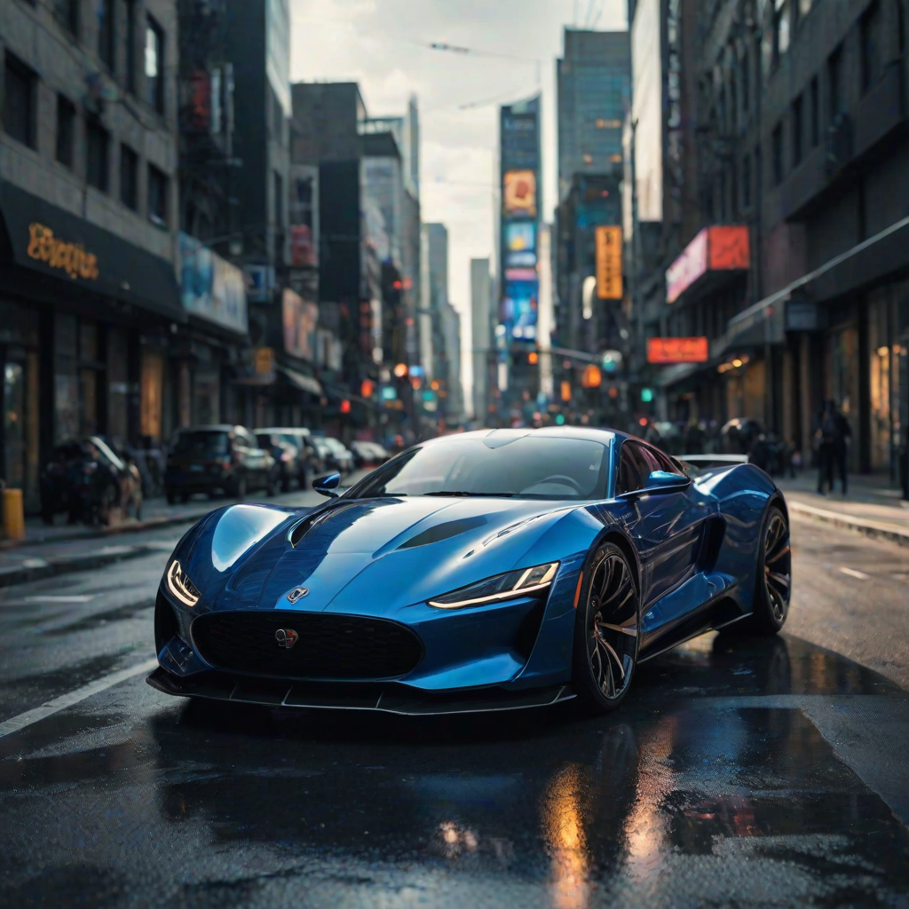 cinematic film still snake, A futuristic car, rendered in lush digital art, showcases a sleek, aerodynamic design with curved lines and sharp angles, evoking a sense of high-speed velocity. The metallic  body glimmers in the light, accentuated by neon  accents that pulse with an otherworldly energy. The wheels, a mesmerizing blend of chrome and carbon fiber, appear to rotate in mid-air, as if defying gravity. Against a backdrop of deep, electric blue, the car seems to embody the essence of innovation and progress, transporting the viewer to a world of tomorrow. ImgFixerPre0.3 <lora:more_details:1> . shallow depth of field, vignette, highly detailed, high budget, bokeh, cinemascope, moody, epic, gorgeous, film grain, grainy