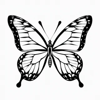 outline drawing of a butterfly