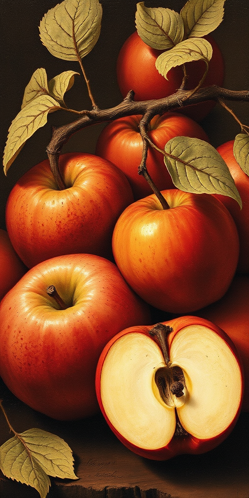 drawn apples