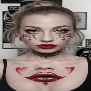 lips tattoo design