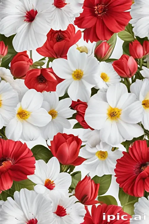 flowers with white background