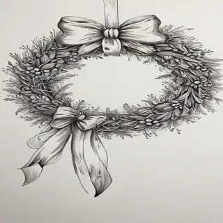 wreath drawing
