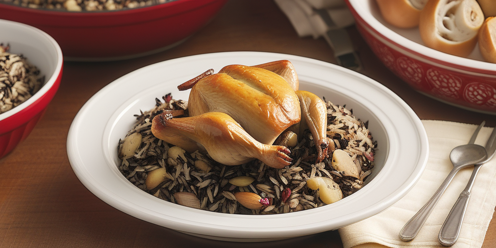 wild rice stuffing for cornish hens