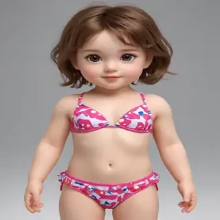 little girl in bikini ai