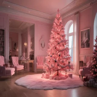 pink christmas aesthetic