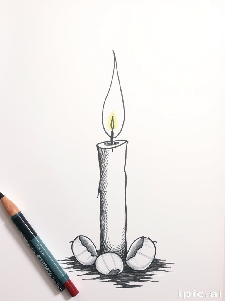 candle drawing