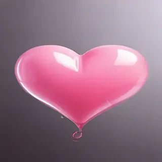 transparent pink heart