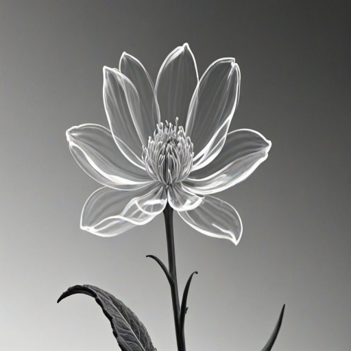 transparent flower outline