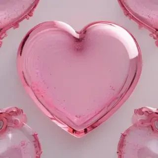 pink heart transparent