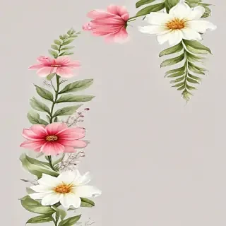 flower border transparent