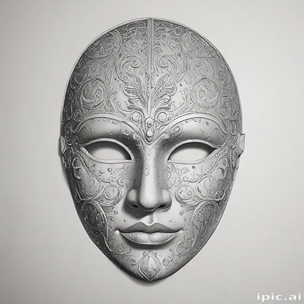 drawing of a mask