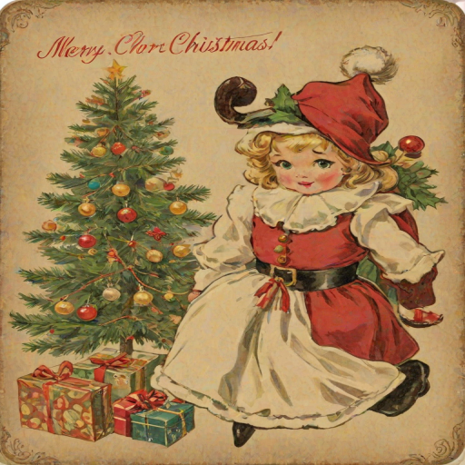 vintage merry christmas