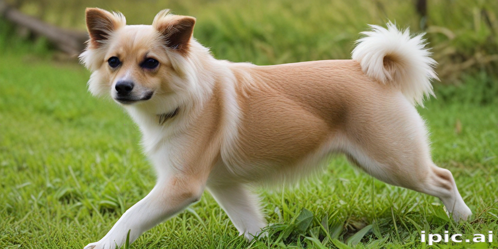 A Playful Dog Enjoys a Sunny Day in the Green Grass.