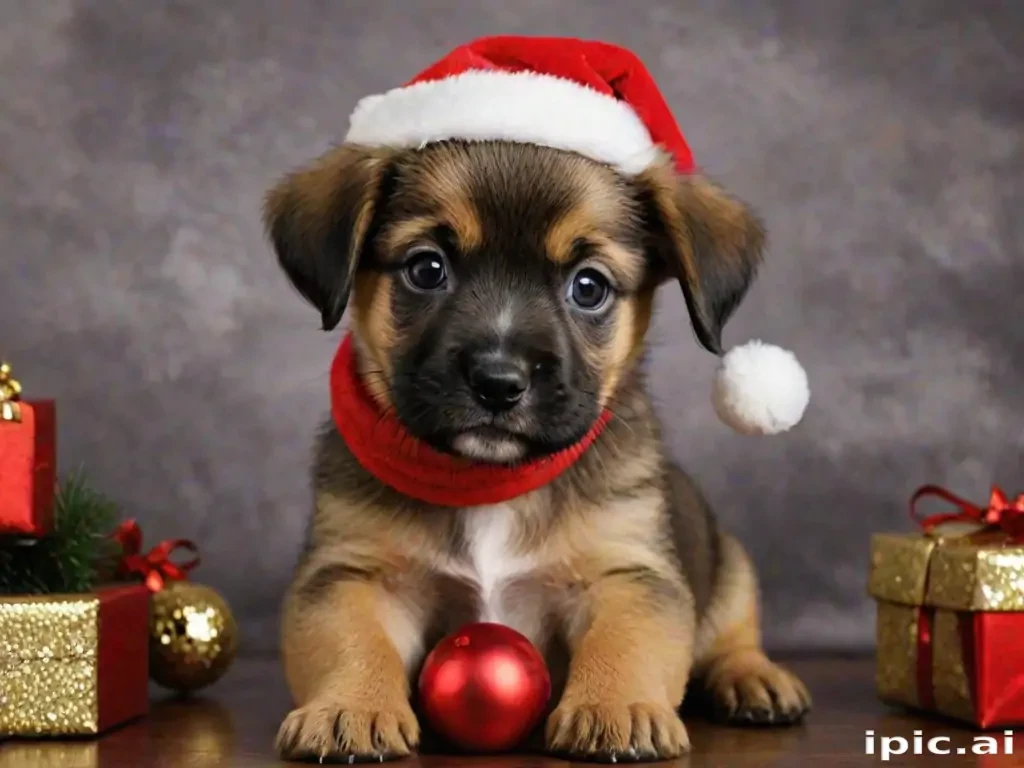 puppy christmas dog wallpaper