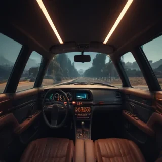 inside car background