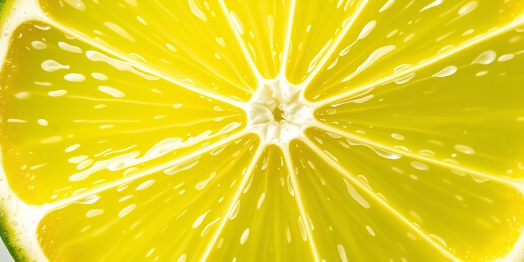 A high-resolution vector image of a freshly sliced lime half, captured with a macro lens at f/2.8 aperture, 1/250 shutter speed, ISO 100, natural light, top-down view, digital illustration style.