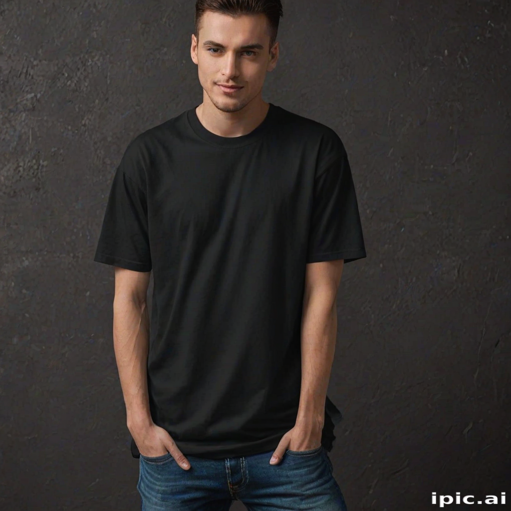 black t-shirt mockup