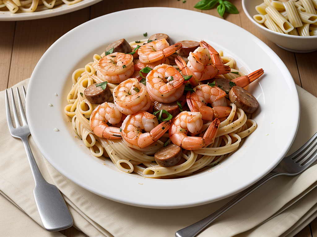 pasta with shrimp and sausage recipe