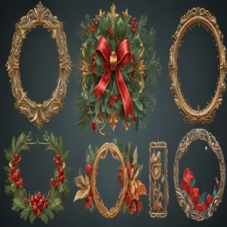 christmas clip art frames