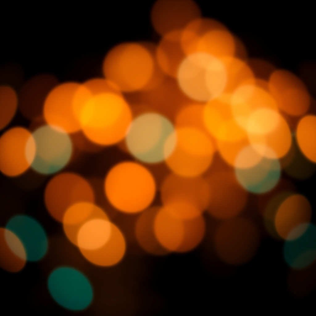 Create a high-resolution abstract image featuring vibrant bokeh circles in shades of orange and teal against a dark background, shot with a DSLR camera at 50mm focal length, f/1.8 aperture, ISO 100, and a shallow depth of field for enhanced focus.