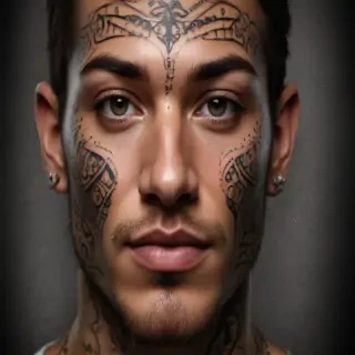 face tattoo png