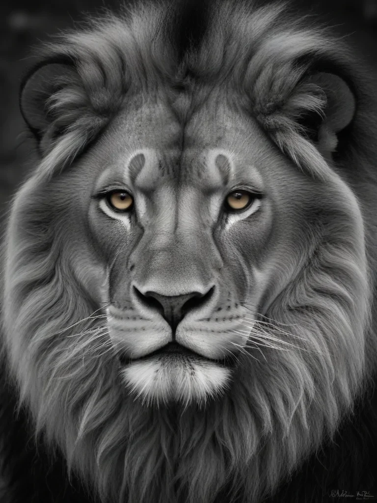 lion black and white pictures