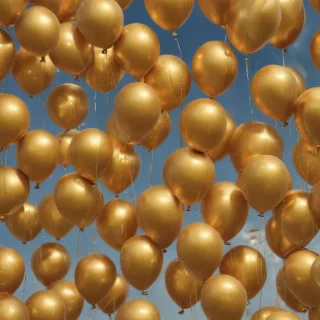 golden balloons