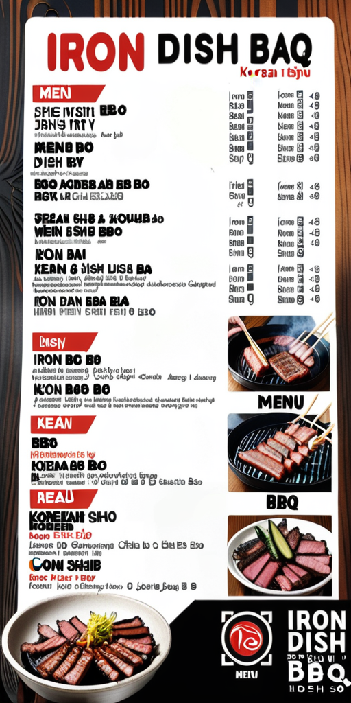 iron dish korean bbq menu
