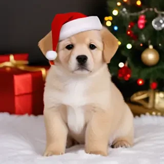puppy christmas dog wallpaper